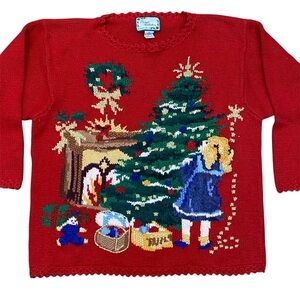 Vintage Christmas Private Collection Carolina Colors Ugly Christmas Sweater